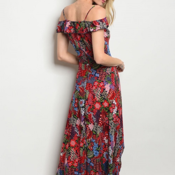 LAST 1! GIRLY & FLIRTY FLORAL TROPICAL MAXI DRESS - Picture 3 of 7